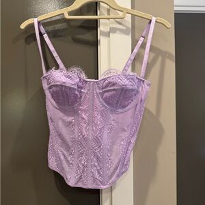 SHEIN Purple Lace Bra with Underwire Support